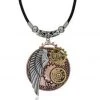 8Seasons Findings Steampunk Mixed Metal Medallion Necklace (E) Jewellery