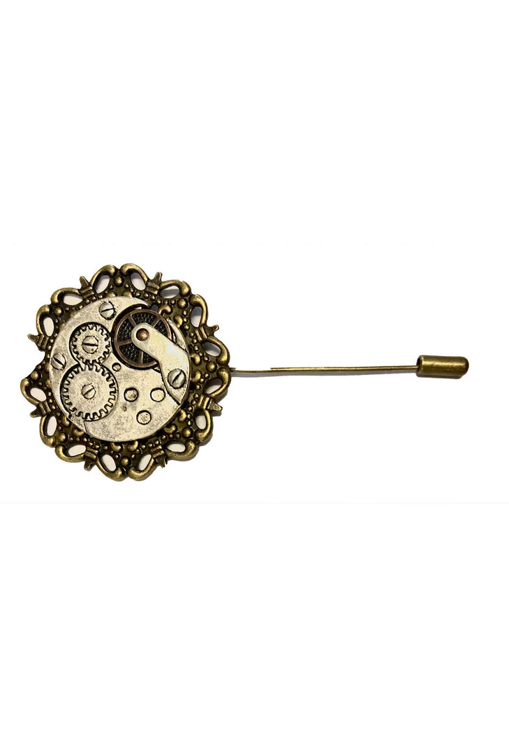 8Seasons Findings Steampunk Cogs Hat Pin 3 8Seasons Findings Steampunk Cogs Hat Pin