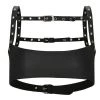 Malltop Black Steampunk Pleather Underbust Harness