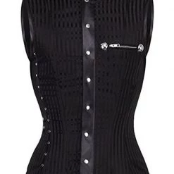 Malltop Jackets & Vests Classic Men's Black Stripe Steampunk Vest