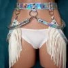AnneCart Belts & Harnesses Holographic Tassel And Chain Belt
