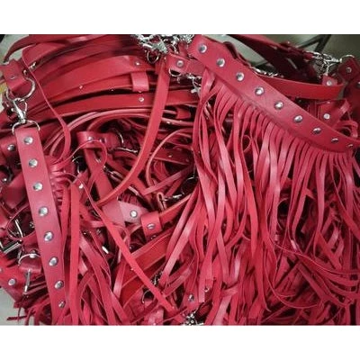 AnneCart Belts & Harnesses Red Tassel And Chain Belt 4 AnneCart Belts & Harnesses Red Tassel And Chain Belt