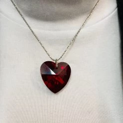 Hurly-Burly (j) Jewellery Red Gem Heart Necklace