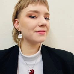 Hurly-Burly (j) Jewellery Red Gem Heart Necklace