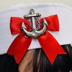 Hurly-Burly Red Bow And Anchor Sailor Hat Uniforms