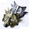 DHGate Halloween Wolf Mask With Brushed Metallic Finish