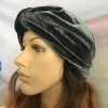 Jacky Wang Grey Velvet Turban