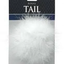 Dormar White Bunny Tail With Tinsel