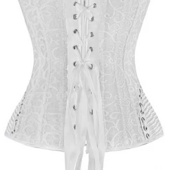 Malltop White Hip And Zip Detail Corset Corsets