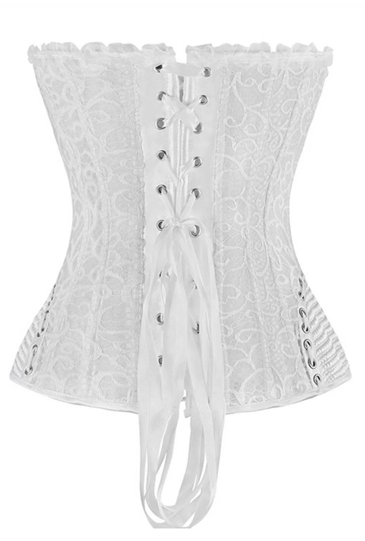 Malltop White Hip And Zip Detail Corset Corsets 4 Malltop White Hip And Zip Detail Corset Corsets