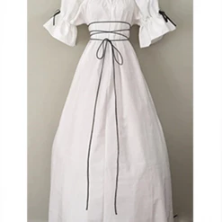 Hurly-Burly White Gothic Renaissance Dress