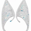 DHGate White Iridescent Glitter Elf Ears Costume Accessories