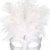 TomFoolery Silver Deluxe Feathered Mask 2 TomFoolery Silver Deluxe Feathered Mask
