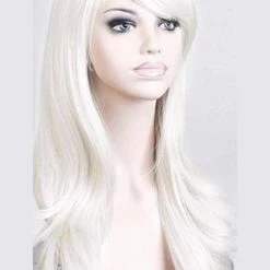 Bell's Wigs Deluxe Silver White Wavy Wig