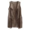 AnneCart Grey Fringed Hippie Vest