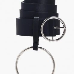 Jacky Wang Black Belt With Ring