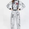 Instyles Ladies Metallic Astronaut Costume