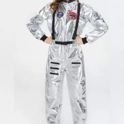 Instyles Ladies Metallic Astronaut Costume