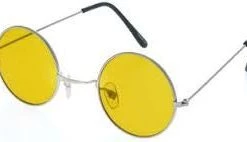Gold Star Hippy Circle Yellow Glasses