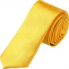 AnneCart Golden Yellow Satin Skinny Neck Tie