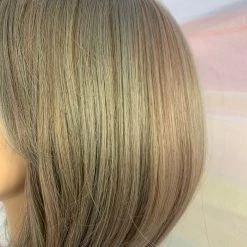 Bell's Wigs Natural Multi-toned Grey Deluxe Cropped Bob Wig