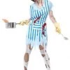 Smiffys Zombie Dinner Lady Halloween